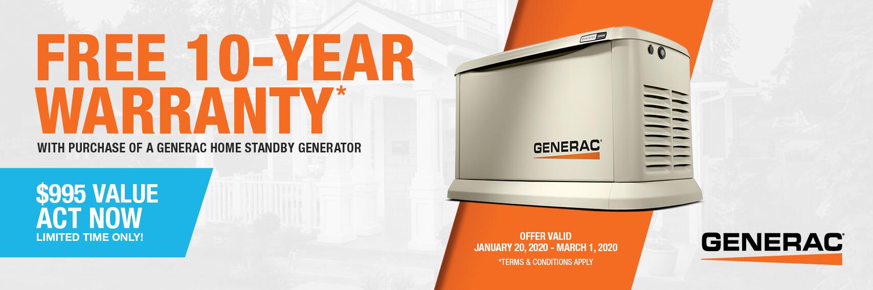 Homestandby Generator Deal | Warranty Offer | Generac Dealer | Colorado City, TX